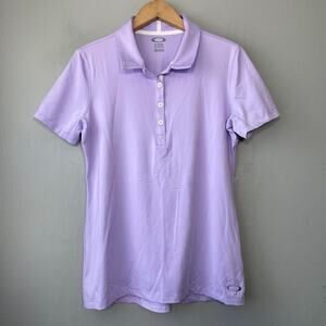 Oakley Womens Size Medium Pastel Lavender Polo Shirt Sporty Preppy Golf Tennis